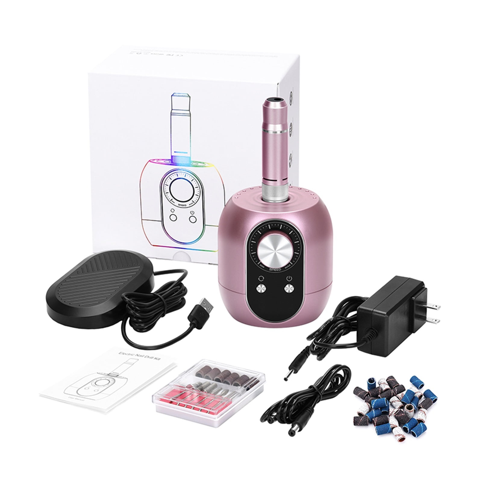 35000RPM Nail Drill Machine, Professional Electric Manicure Machine, Milling Cutters Nail, Art Electric Nail File Sets For Manicure ,Low Noise