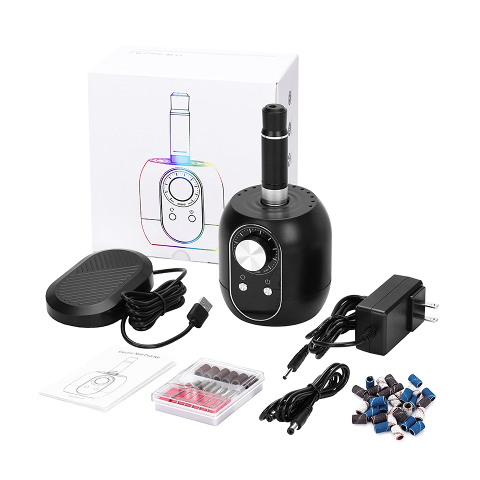 35000RPM Nail Drill Machine, Professional Electric Manicure Machine, Milling Cutters Nail, Art Electric Nail File Sets For Manicure ,Low Noise