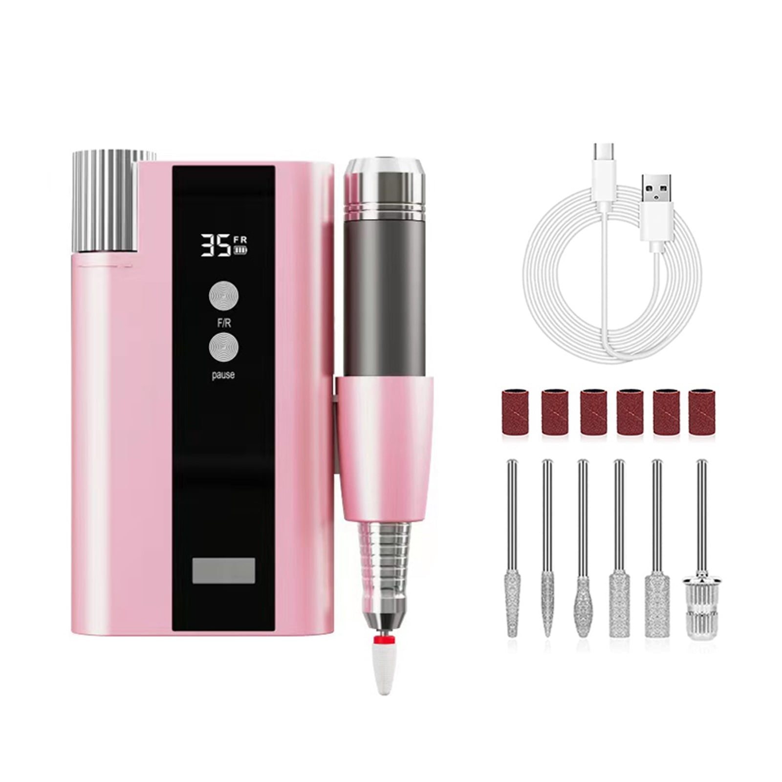 35000RPM Nail Drill Machine, Rechargeable Nail Drill Manicure Machine For Gel Removing, Nail Polish Pen With LCD Display, Nail Art ,Low Noise
