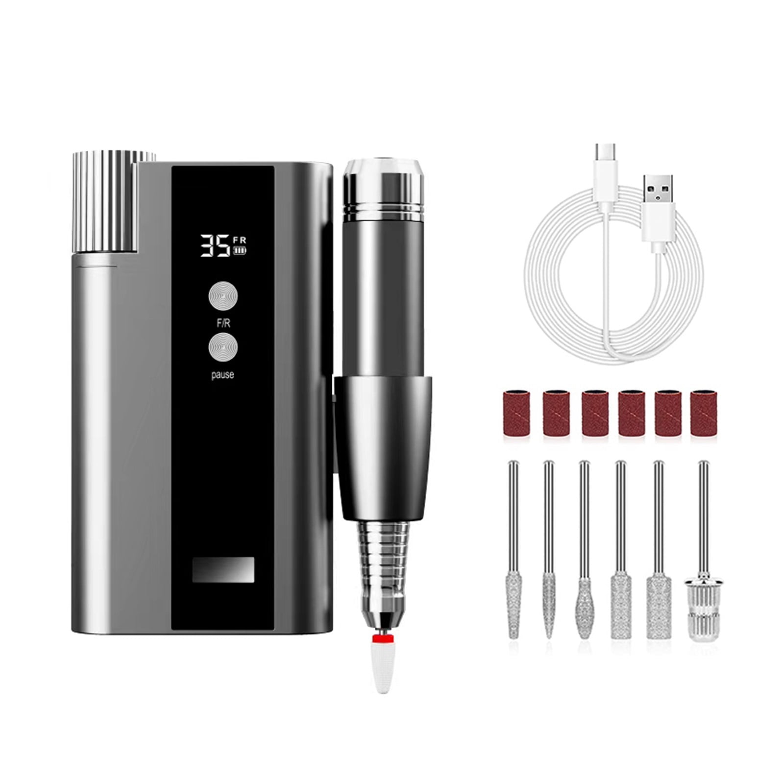 35000RPM Nail Drill Machine, Rechargeable Nail Drill Manicure Machine For Gel Removing, Nail Polish Pen With LCD Display, Nail Art ,Low Noise