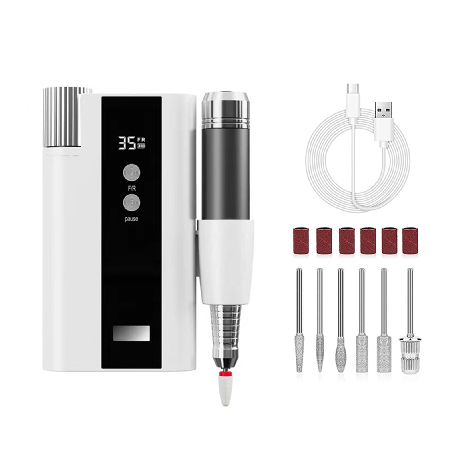 35000RPM Nail Drill Machine, Rechargeable Nail Drill Manicure Machine For Gel Removing, Nail Polish Pen With LCD Display, Nail Art ,Low Noise
