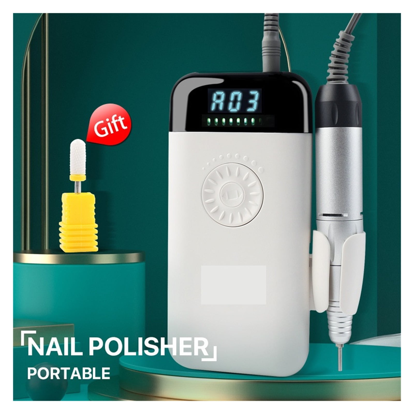 35000RPM Nail Drill Machine USB Rechargeable Electric Nail Sander For Gel Removing Professional Manicure Machine Equipment ,Low Noise