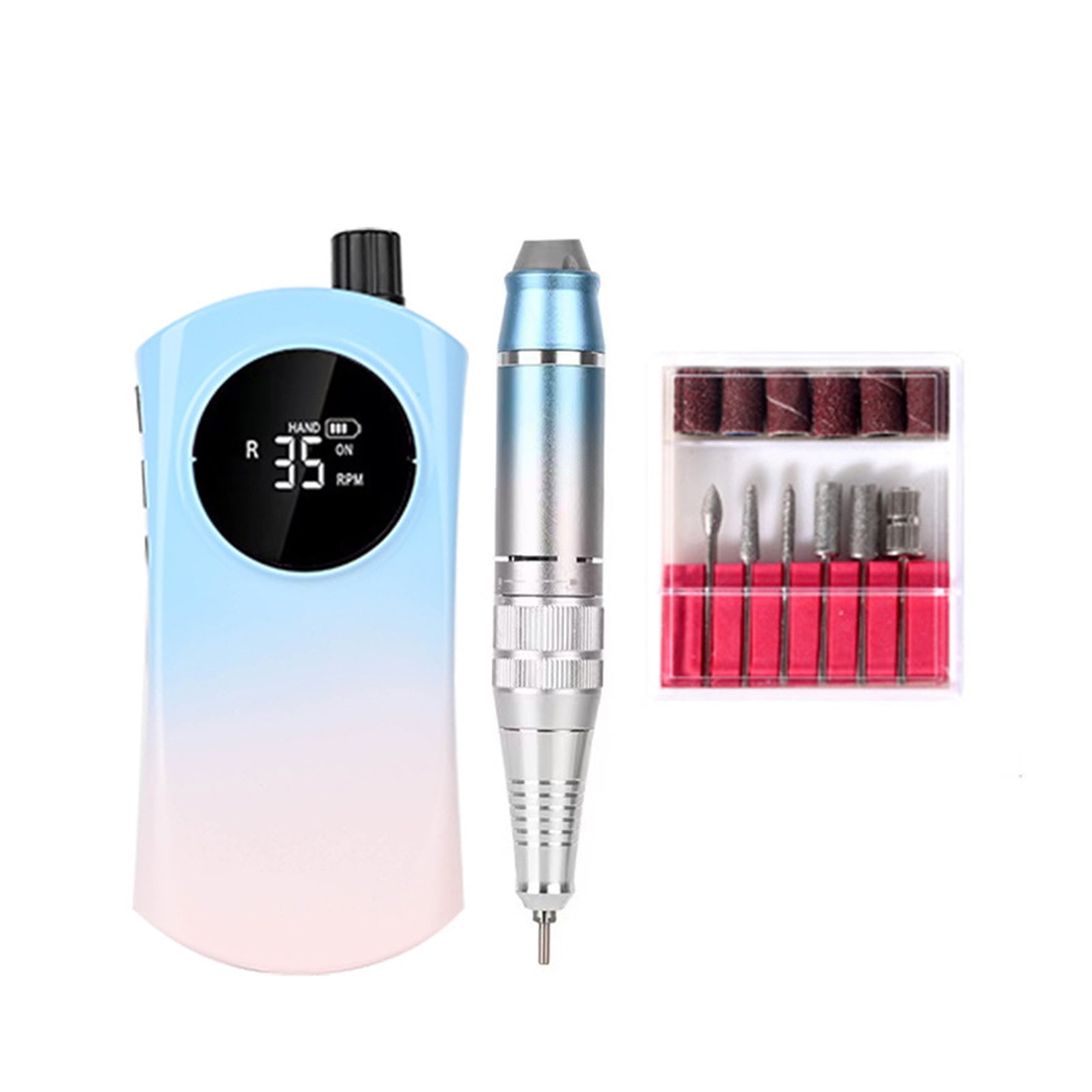 35000RPM Portable Electric Nail Drill Machine With LCD Display, Rechargeable Nails Sander For Acrylic Gel Polish ,Low Noise