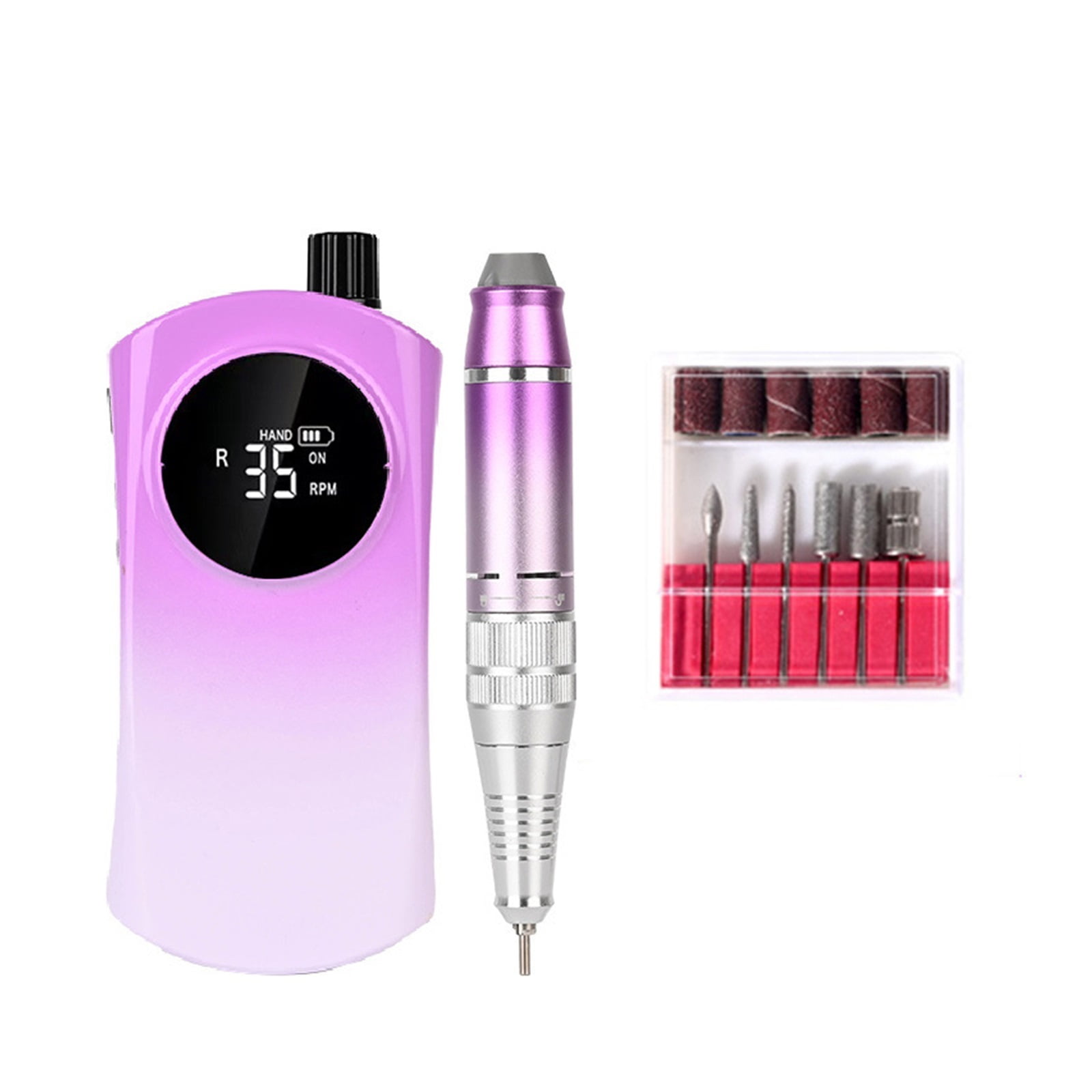 35000RPM Portable Electric Nail Drill Machine With LCD Display, Rechargeable Nails Sander For Acrylic Gel Polish ,Low Noise