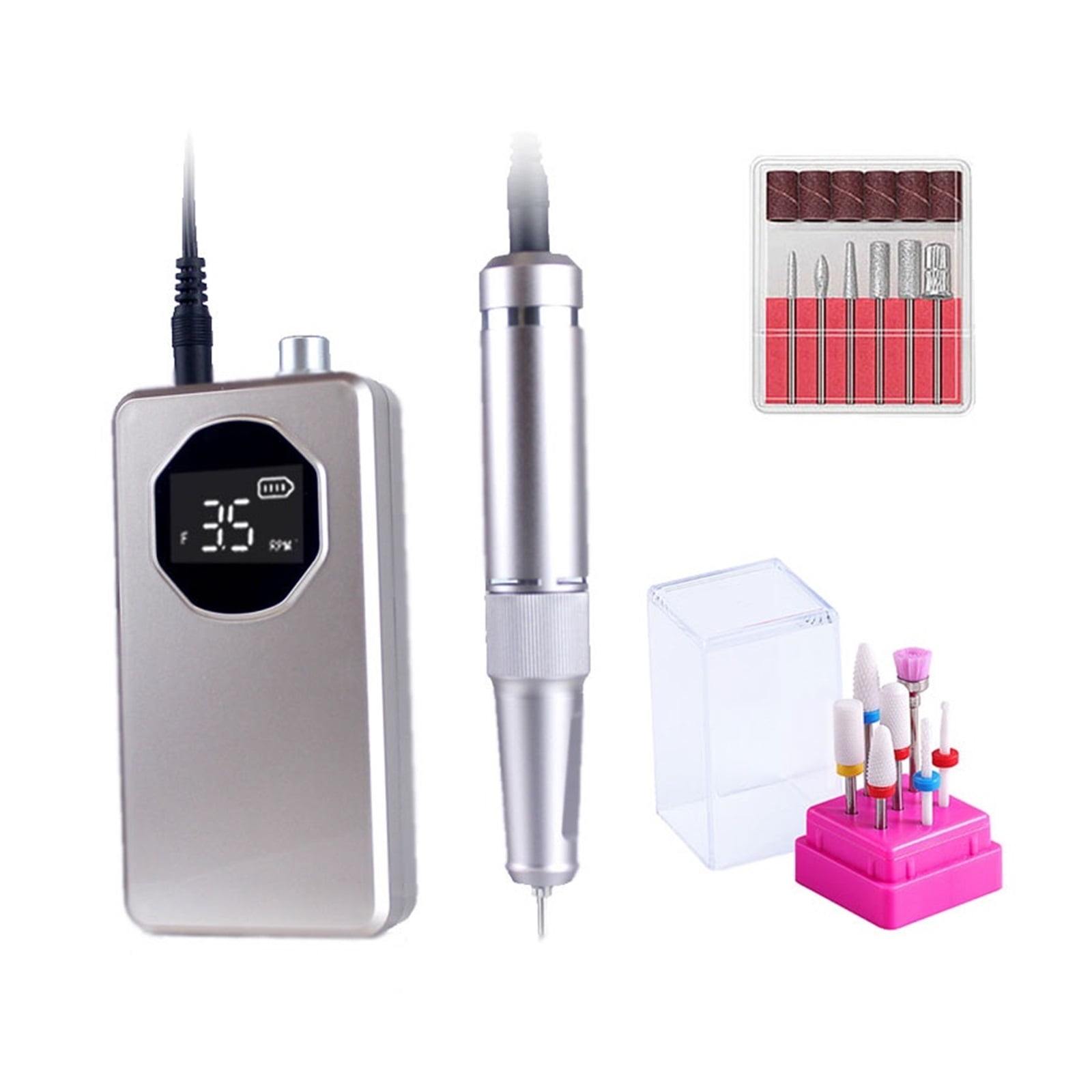 35000RPM Professional Electric Nail Sander For Manicure Pedicure Rechargeable Cordless Power Nail Drill Machine For Gel Remover