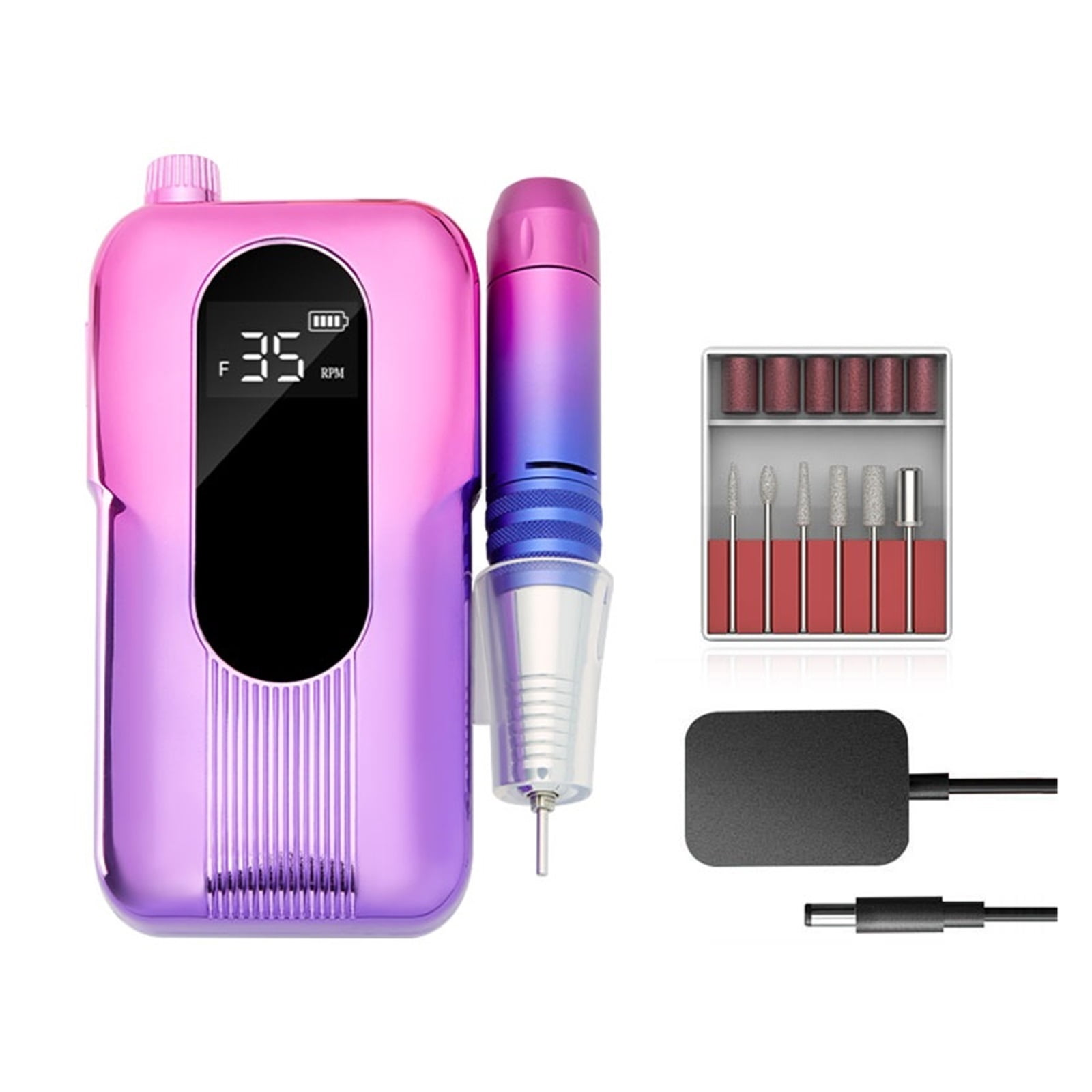 35000RPM Professional Nail Drill Manicure Machine, Electric File Nail Sander With LED Display For Gel Removing Nail Polish Pen ,Low Noise