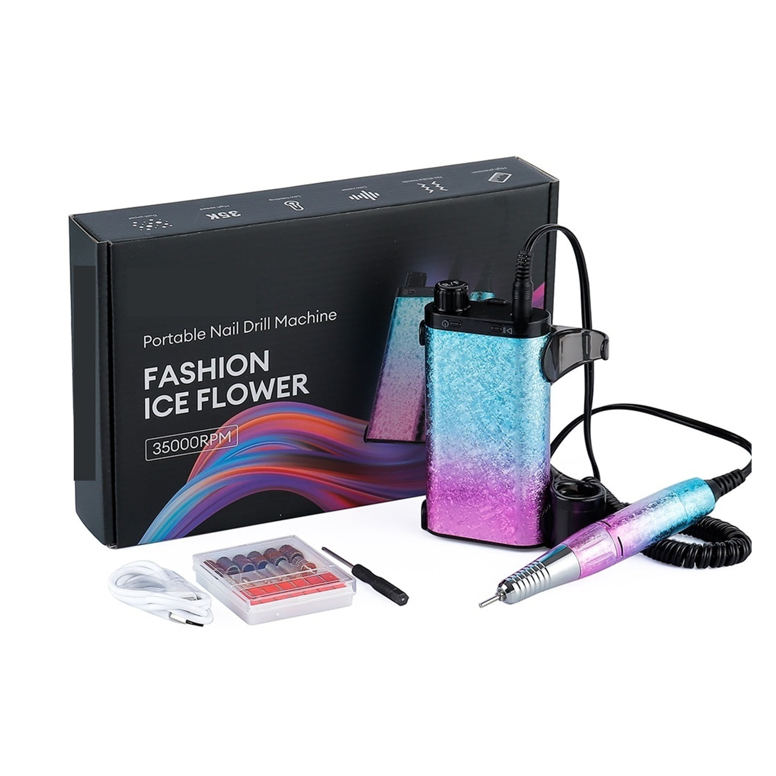 35000RPM Wireless Nail Drill Machine Portable Nail Master Fast Nail Removal Strong Manicure Pedicure Polishing Milling Cutter ,Lightweight and Portable
