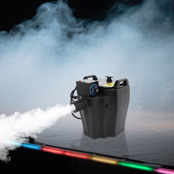 3500W Dry Ice Fog Machine Low Lying Smoke Machine with Adjustable Temperature Control (30-110C), Large 2.6 Gal Tank & 11 lbs Dry Ice Capacity, Stage Effect Fogger for Weddings Parties