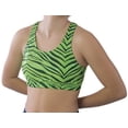 thumbnail image 1 of (Price/each)Pizzazz 3500ZG Youth Zebra Glitter Sports Bra-TRQBLK-YS, 1 of 4