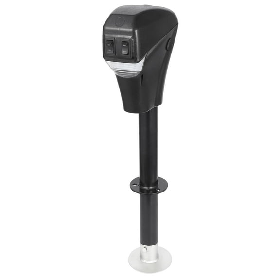 3500lbs Electric Tongue Jack for A-Frame Trailer with Front LED, Camper RV 30 AMPS Power Trailer Jack, 18'' Lift, DC 12V Electric Trailer Jack