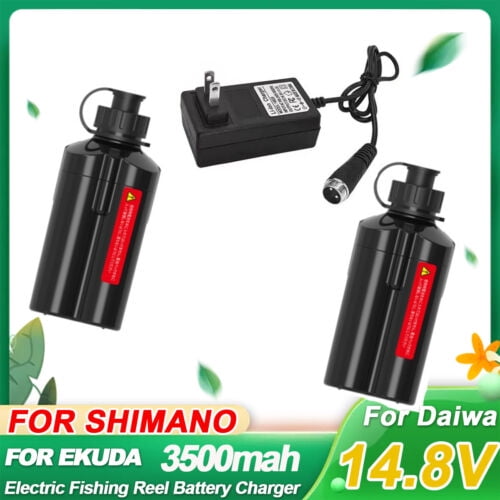 3500mAh For Daiwa Electric Fishing Reel 2XBattery+Charger Tanacom 1000 LB 200J