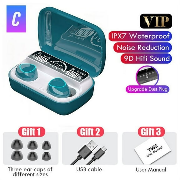 3500mah Wireless Earphones Bluetooth V5.0 Tws Wireless Headphones Led Display With Power Bank Headset With Microphone - Earphones &amp; Headphones