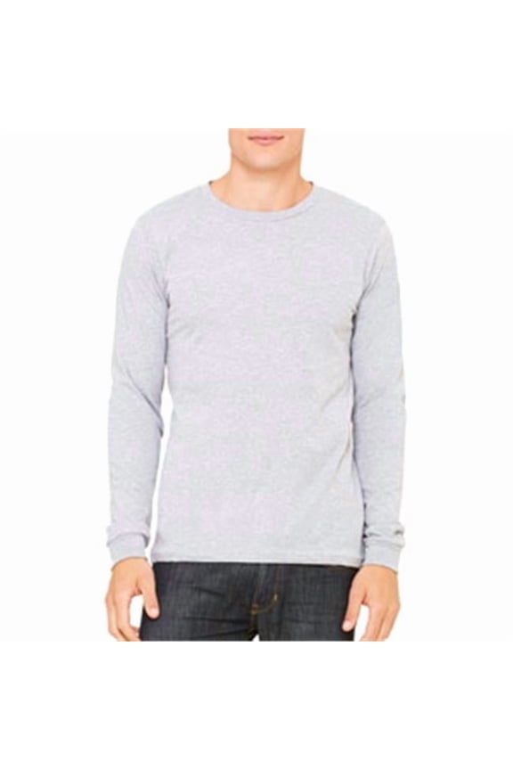 3501 Mens Jersey Long-Sleeve T-Shirt - Athletic Heather - Large