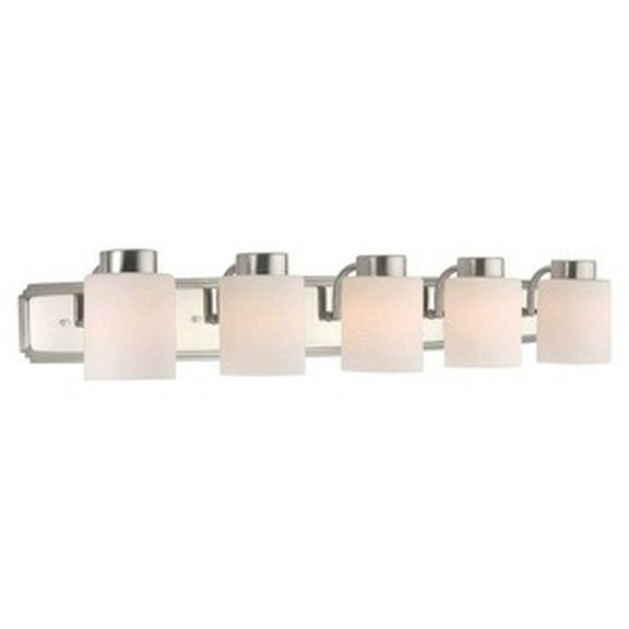 3505-09-Dolan Lighting-Westport 5-Light Bath Bar-Satin Nickel Finish