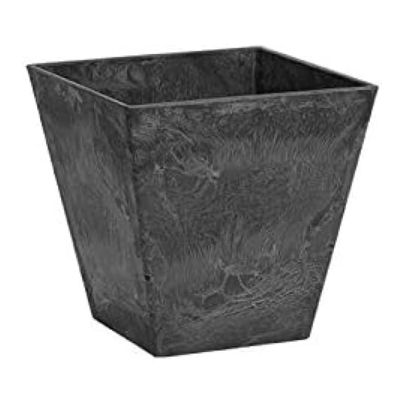 35088 Ella Square Planter, 8-Inch, Black