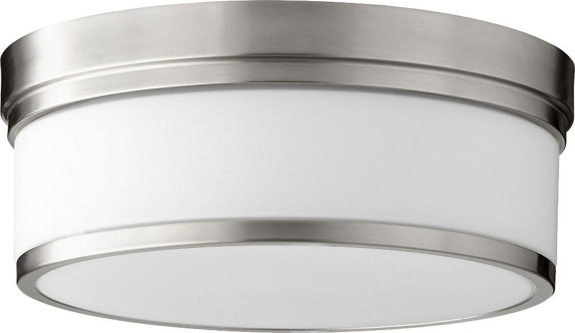 Celeste Satin Nickel 3-Light Glass Flush Mount