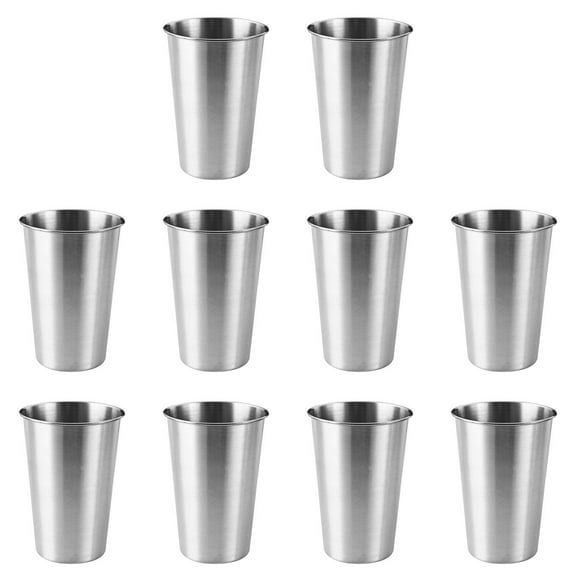 350ML 10Pc Stainless Steel Water Cup Stackable Drinking Coffee Mug Camping Party