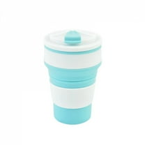 350ML/500ML Silicone Folding Cup Collapsible Mug With Cover Coffee Travel Outdoors Portable Water Drinking Tea Cups