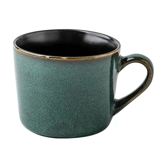 350ML Retro Green Ceramic Coffee Cup Home Personalized Mug Office Simple Tea Cup