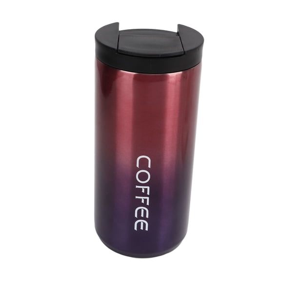 350ML Tumbler Stainless Steel Vacuum Insulated Coffee Flask Travel Mug Double Wall Insulated Coffee Mug Travel Mug with Lid (Gradient Purple)
