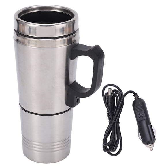 350Ml 150ML Stainless Steel Car Electric Kettle Portable Car Electric Heating Mug Drinking Cup Coffee Tea Thermos Water Heating Cup Travel Water Heating Cup 12V for Water Tea Coffee Milk