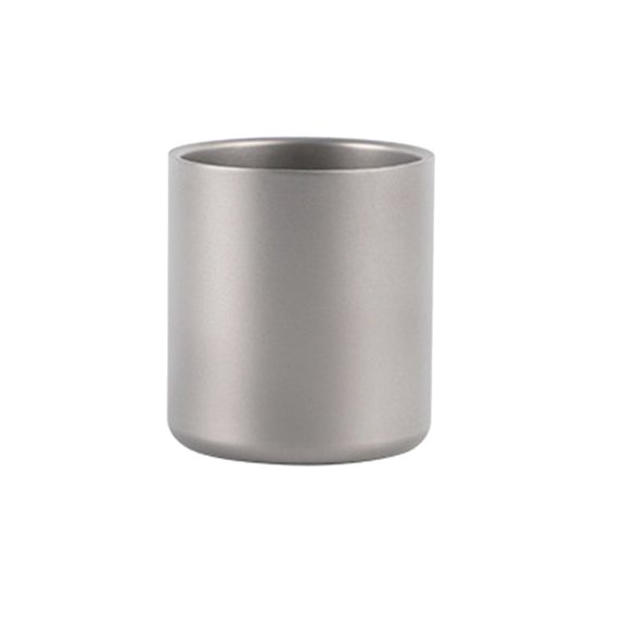 350Ml Double Wall Titanium Water Cup Coffee Tea Mug for Home Office Outdoor Camping Hiking Picnic Without Handle