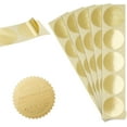 thumbnail image 1 of 350Pcs Embossing Blank Stickers Metallic Scallop Edge Stickers Self Adhesive Gold Certificate Seals Embossed Foil Sticker Sealing Sticker, 1 of 9