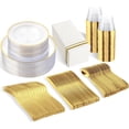 thumbnail image 1 of 350Pcs Plastic Dinnerware Set for 50 Guests, Clear and Gold Plastic Plates, Disposable Plates and Napkins Party Supplies, Gold Silverware, Plates, Cups and Napkins Sets for Party Weddings, 1 of 3