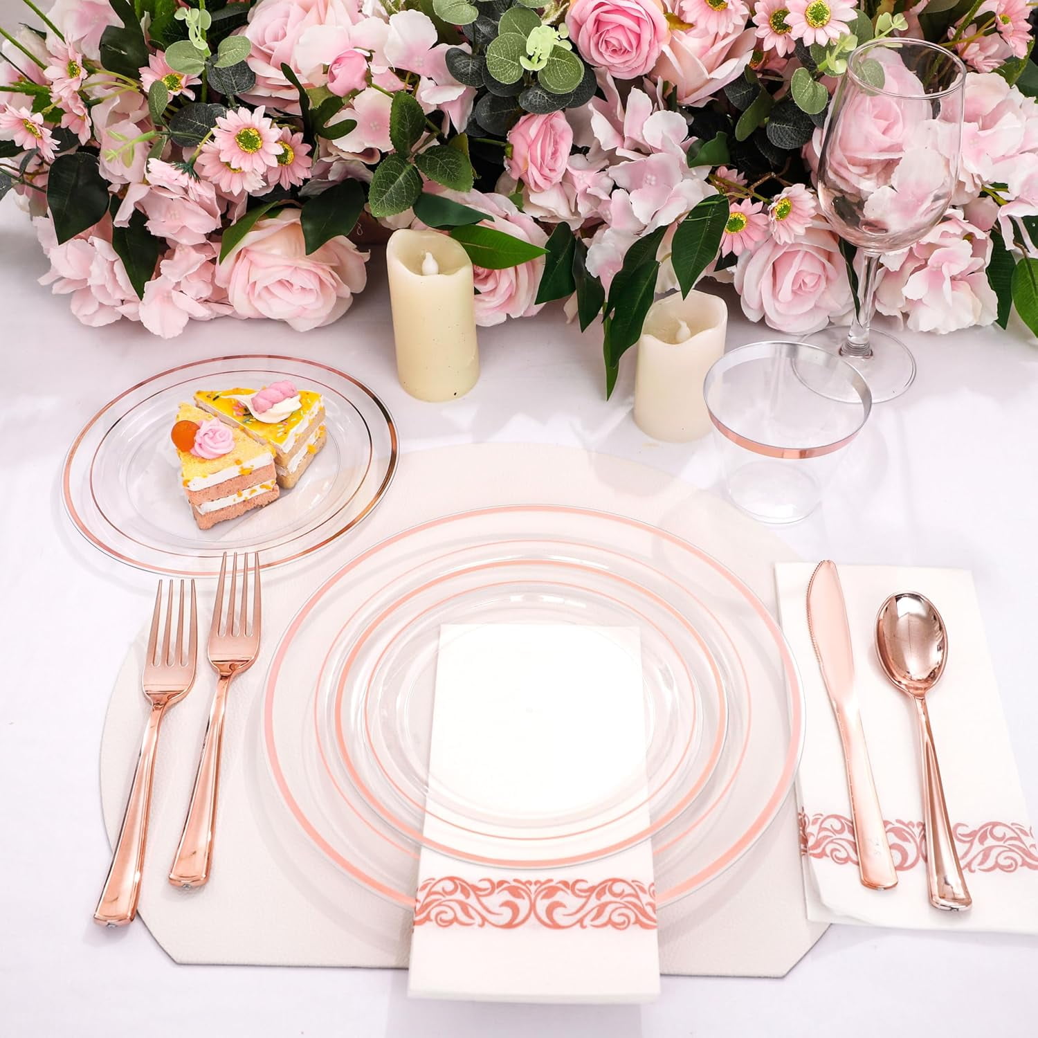Rose Gold Dinnerware Set