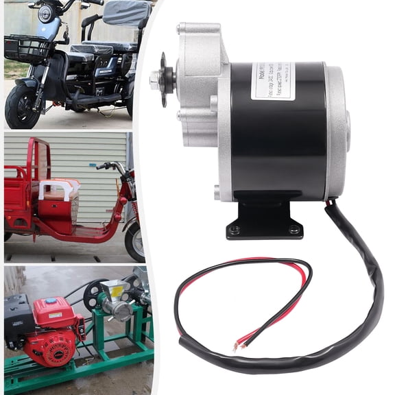 350W 24V Electric Motor, Gear Reduction Electric Motor, Geared Reduction Motor  Aluminum Round DIY Engine Kit For Light And Heavy Electric Tricycles