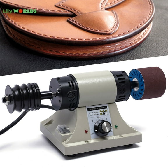 350W 8000rpm Electric Edge Grinding Leather Burnishing Machine Leather Polishing Machine 220V AC