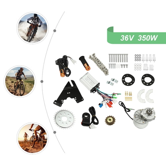 350W Brushless Electric Bicycle Conversion Kit - High Efficiency, Adjustable Speed, Anti-Theft Features for E-Bike Enthusiasts