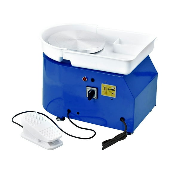 350W Brushless Electric Pottery Wheel Machine Mini Pottery Wheel Ceramic Shaping Tool Washable Basin with Pedal ,Easy to Use