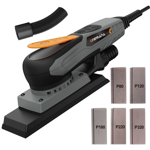 350W Brushless Random Orbital Sander Variable Speed Wood Sander with Dust Collection