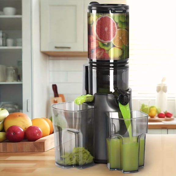 350W Cold Press Slow Masticating Juicer, 4.7" Extra Wide Feed Chute, Easy to Clean, for Whole Fruits, Family Kitchen, Holiday Gift