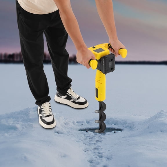 350W Cordless Electric Hole Digger with Ergonomic Handles and Lithium Battery