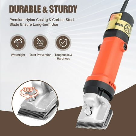 350W Electric Horse Animal Hair Clipper Shearing Trimmer 6-Speed Pet Grooming