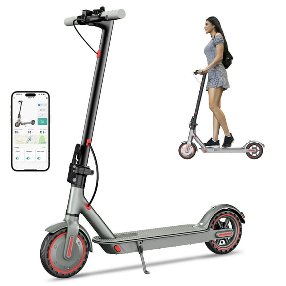 350W Electric Scooter, 19Mph Speed & Up to 15 Miles Range, 8.5"Anti-skid solid tyre, Foldable Commuting E-Scooter for Adults, APP Control, Double Braking System