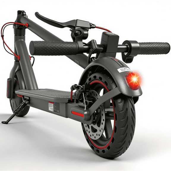 OBX 350W Electric Scooter for Adults, 18MPH & 12-16 Miles Range, 8.5" Solid Tires, Foldable Commuting E-Scooter with APP Control & Brake System