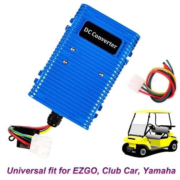 Golf Cart Voltage Reducer 36V/48V to 12V 350W DC Converter High Efficiency Waterproof Power Regulator for E-Z-GO Club Car Yamaha