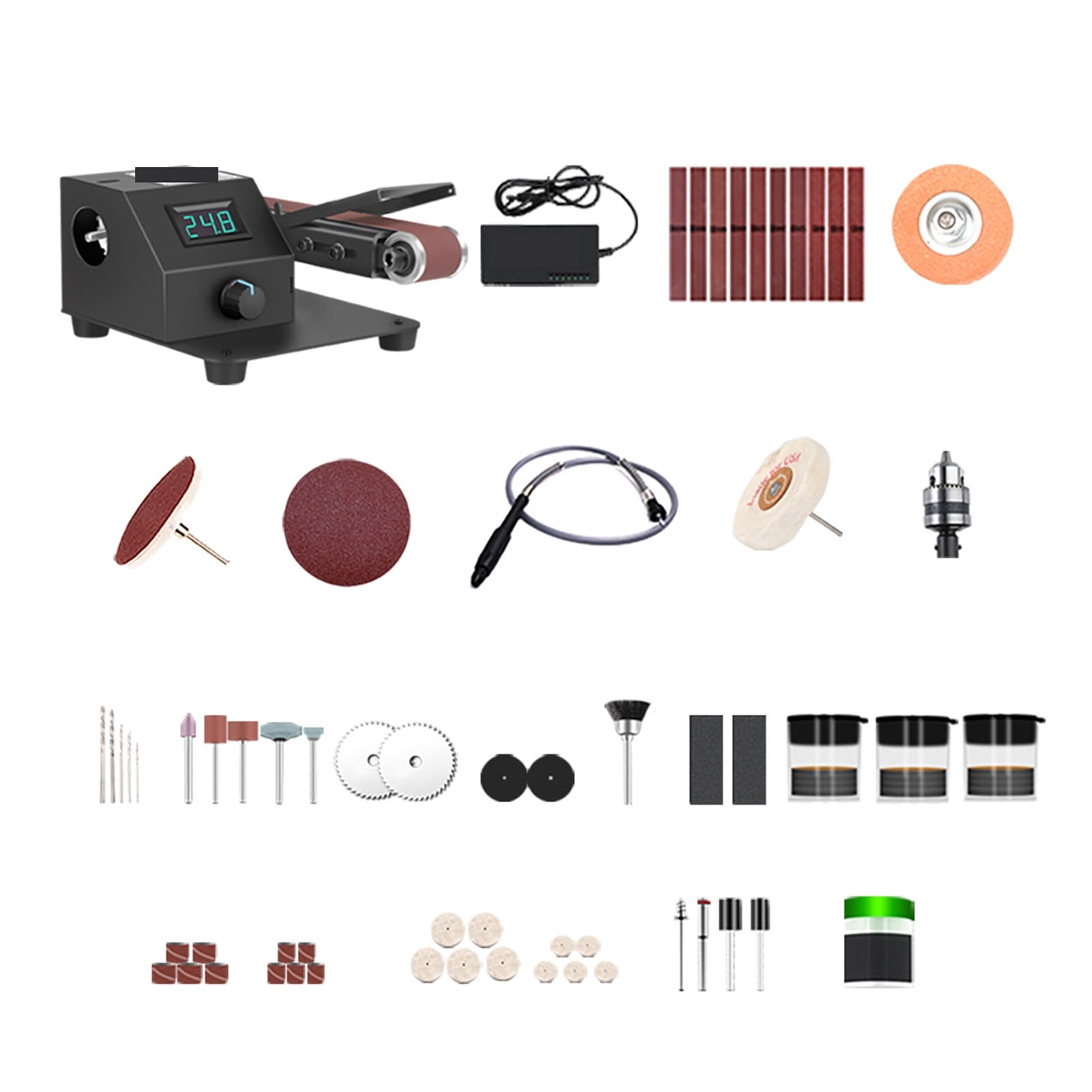 350W Mini Belt Sander Electric Sanding Polishing Grinding Machine ...
