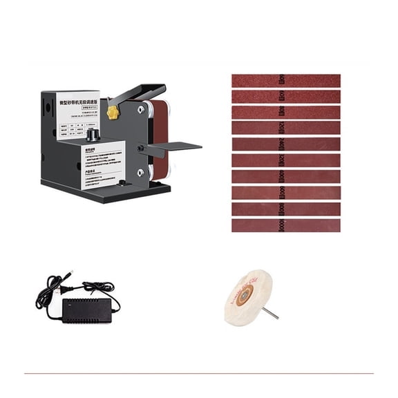 350W Mini Electric Belt Sander Stepless Speed Regulation Stone Metal Polishing Grinding Machine Cutter Sharpener Grinder ,Widely Use