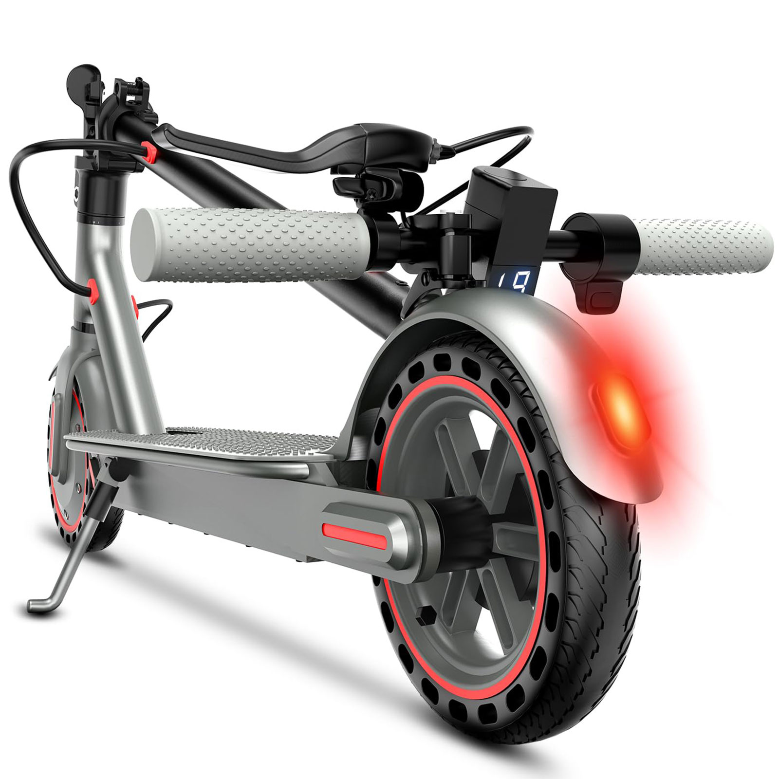 Electric Scooter 10.5Ah, up to 19MPH and 20Miles 8.5" Solid Tires Portable Commuting Scooter