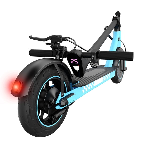 350W Motor Electric Scooter for Adults,19 MPH, 21Mile Range, 10”Wear-resistant Solid Tires, Portable Foldable Commuting E Scooter Blue