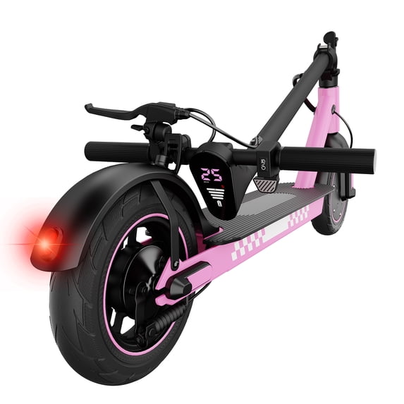 350W Motor Electric Scooter for Adults,19 MPH, 21Mile Range, 10”Wear-resistant Solid Tires, Portable Foldable Commuting E Scooter Pink