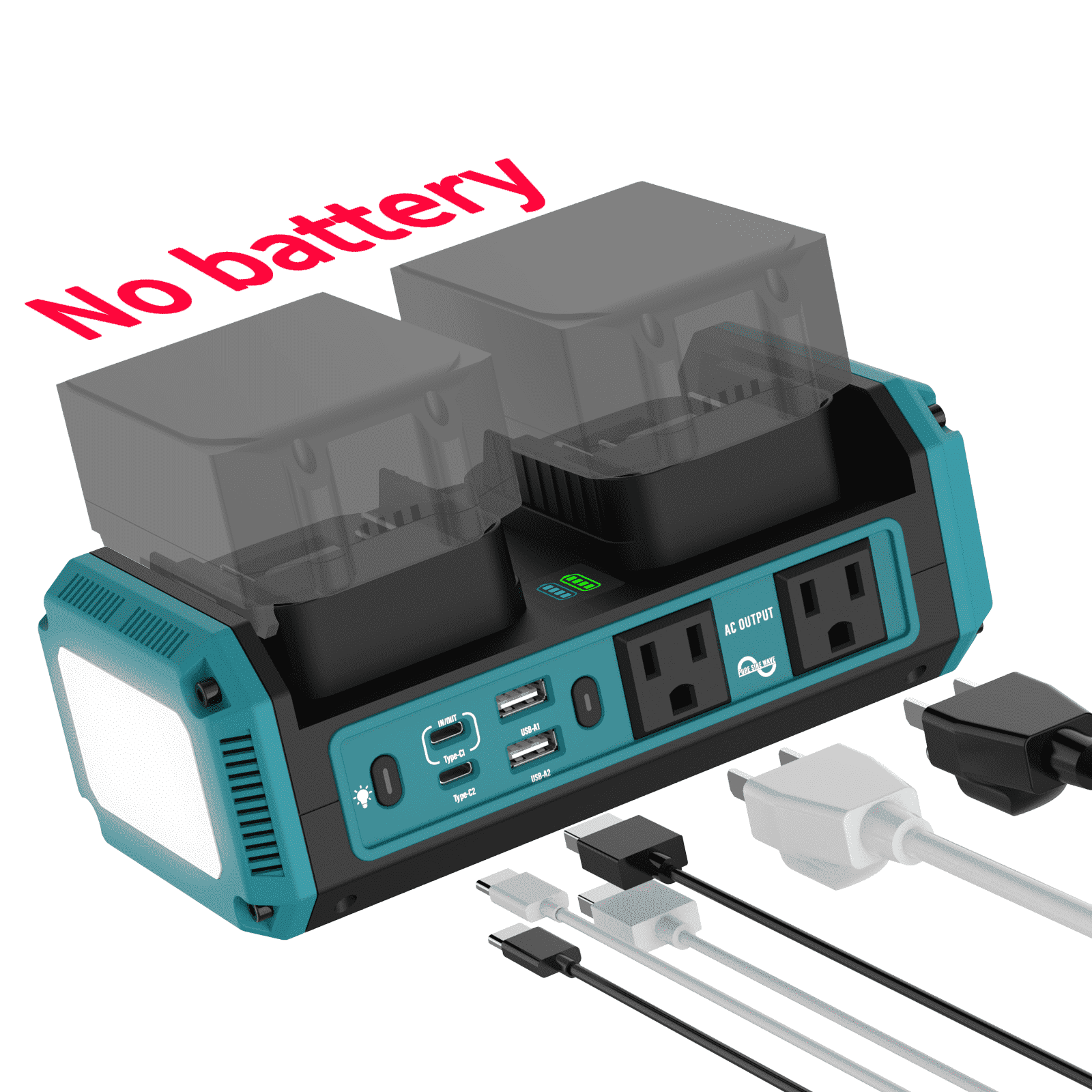 350W Pure Sine Wave Power Inverter Compatible with Ma-kita 18V ...