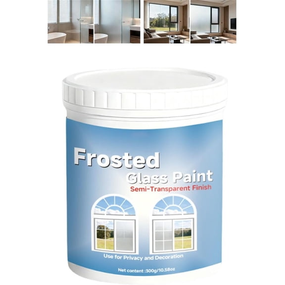 350g Frosted Glass Paint for Privacy, Instant Privacy Transformation, Window Privacy Film for Bathroom Kitchen Door (1 Pcs)