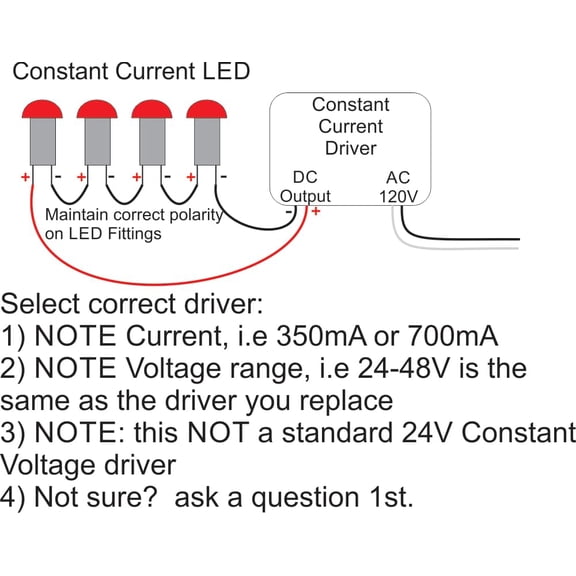 350mA Constant Current 1-8 Watt DC LED Driver Transformer UL Approved