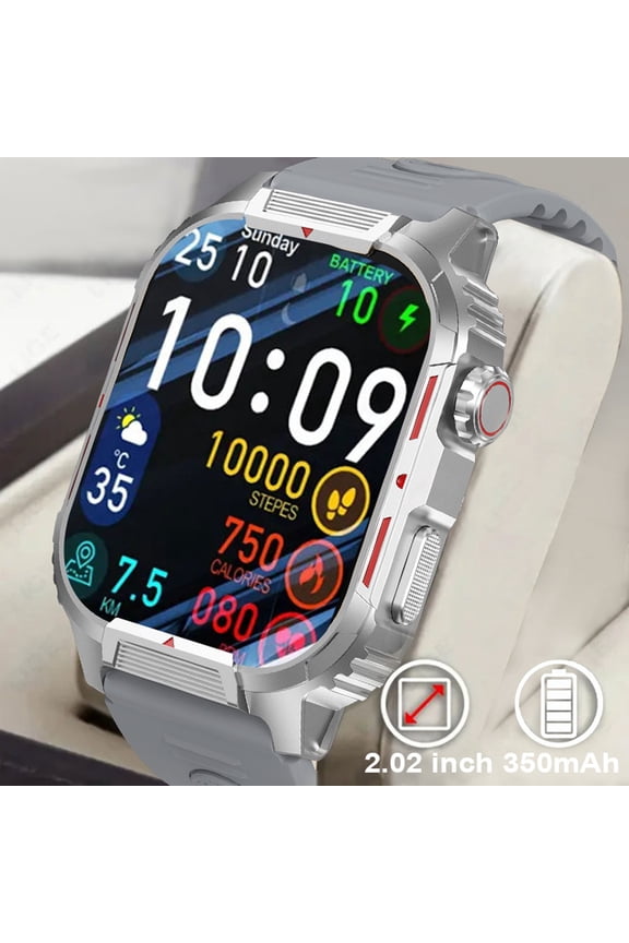 350mAh Battery, Smartwatch, Syncs with Mobile Phone, Supports Wireless Calls, Message Reminders, 100+ Sports Modes, Perfect Gift for Friends