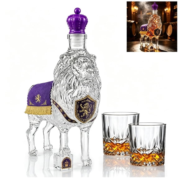 350ml Anniversary Royal Lion Whiskey Bottle, 3D Bottle Bar Decanter
